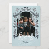 Vergroeten bloemen Fotostekel Feestdagenkaart (Voorkant / Achterkant)