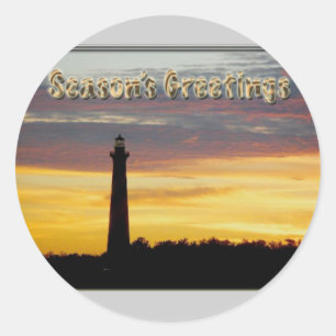 Vergroeten trekkers van de vuurtoren van het Seizo Ronde Sticker