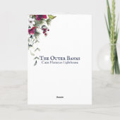 Vergroeten van de vuurtoren van Cape Hatteras Kaart (Achterkant)