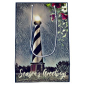 Vergroeten van de vuurtoren van Cape Hatteras Medium Cadeauzakje (Achterkant)