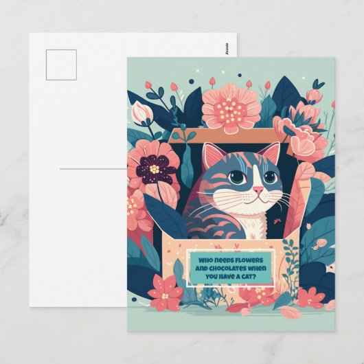 Vergroeten van een Kat Lover's vriend Feestdagenkaart (Voorkant / Achterkant)