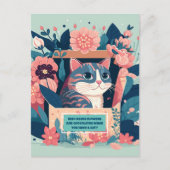 Vergroeten van een Kat Lover's vriend Feestdagenkaart (Voorkant)