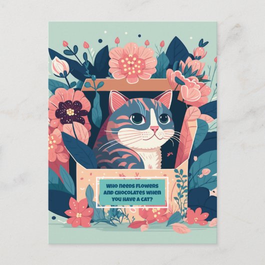 Vergroeten van een Kat Lover's vriend Feestdagenkaart (Voorkant)