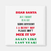 Vergroeten voor de kerstman en wensen magneet (Voorkant)