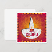 Vergroetenkaart Elegant Happy Diwali Festival Kaart (Voorkant / Achterkant)