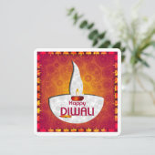 Vergroetenkaart Elegant Happy Diwali Festival Kaart (Staand voorkant)