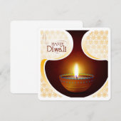 Vergroetenkaart Elegant Happy Diwali Festival Kaart (Voorkant / Achterkant)