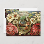 Vergroeting met Rozen Briefkaart (Voorkant / Achterkant)