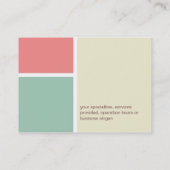 Vergroot de grootte van de professionele beige kle visitekaartje (Achterkant)