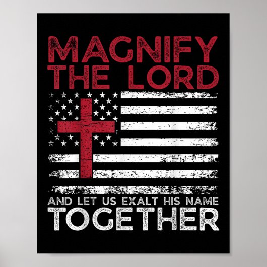 Vergroot de Heer en verhoog Hem samen Psalm 3 Vb 2 Poster (Voorkant)