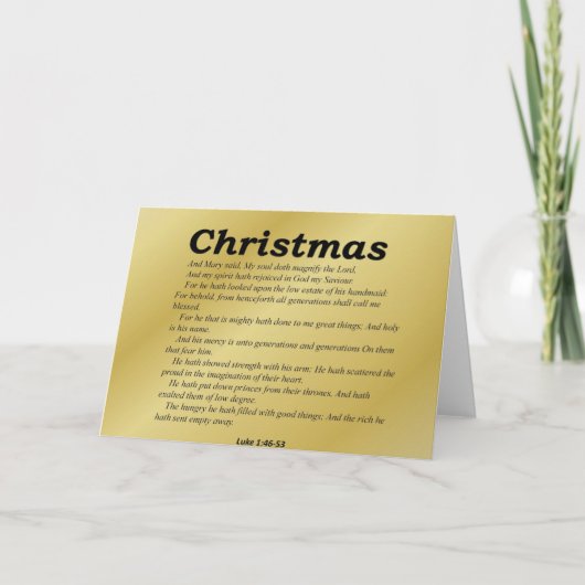 Vergroot de Lord Kerstmis Luke 1-46 Feestdagen Kaart (Voorkant)