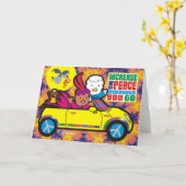 Vergroot de vrede, waar je ook gaat kaart (Gele Bloem)