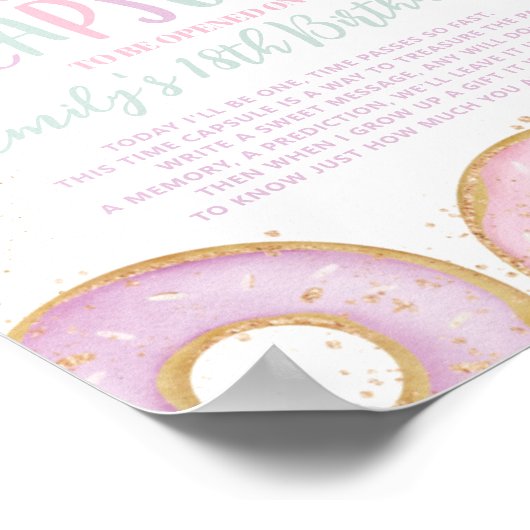 Vergroot de zondagstijd Capsule Poster Aqua (Hoek)