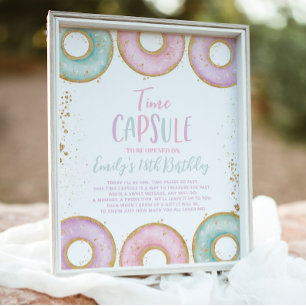 Vergroot de zondagstijd Capsule Poster Aqua