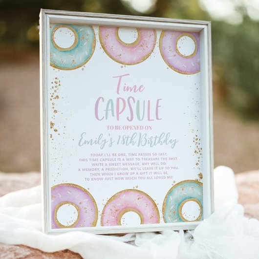 Vergroot de zondagstijd Capsule Poster Aqua