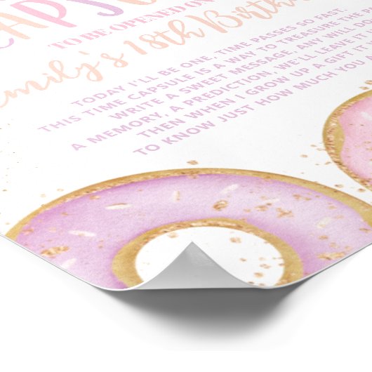 Vergroot de zondagstijd Capsule Poster Roze (Hoek)