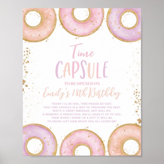 Vergroot de zondagstijd Capsule Poster Roze (Voorkant)