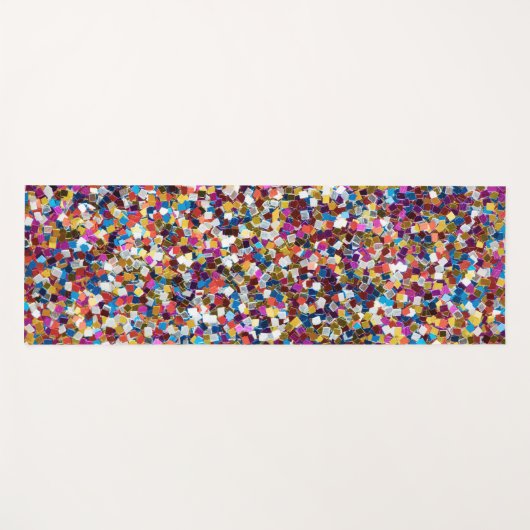 Vergroot Glitter met meerdere kleuren Yogamat (Voorkant (horizontaal))