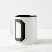 Vergroot het Initiaal Letter D Black Coffee Mok (Voorkant links)