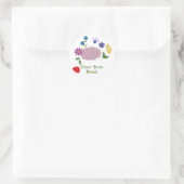 Vergroot je geest ronde sticker (Tas)