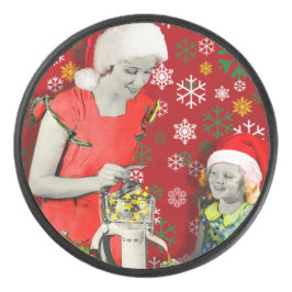 Vergroot je kerstmis hockey puck