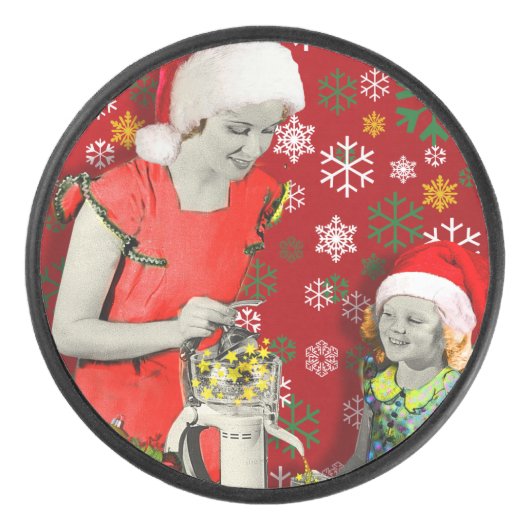 Vergroot je kerstmis hockey puck (Voorkant)
