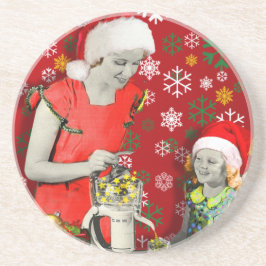 Vergroot je kerstmis zandsteen onderzetter