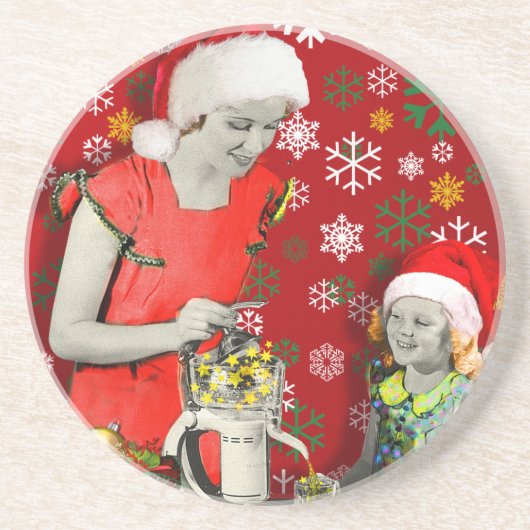 Vergroot je kerstmis zandsteen onderzetter (Voorkant)