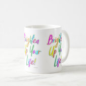 Vergroot uw leven met een multicolor lonend leven koffiemok (Voorkant rechts)