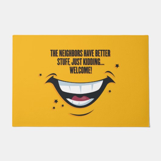 Vergroot uw welkomstspel met een schamele kleppen deurmat (Voorkant)