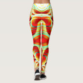 Vergrootende gekromde rode slagen die in puin over leggings (Achterkant)