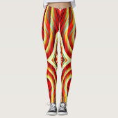 Vergrootende gekromde rode slagen die in puin over leggings (Voorkant)