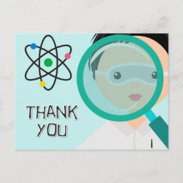 Vergrootglas Boy Scientist Bedankt Briefkaart