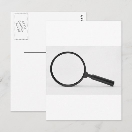 vergrootglas briefkaart (Voorkant / Achterkant)