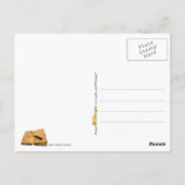 Vergrootglas en oud boek briefkaart (Achterkant)