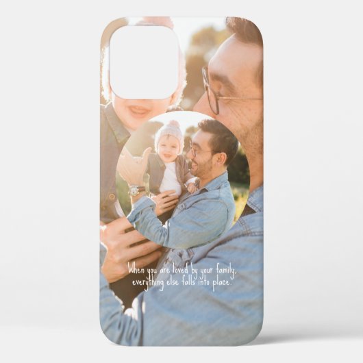 Vergrootglas Foto Collage Eenvoudig Rond Frame Case-Mate iPhone Case (Achterkant)