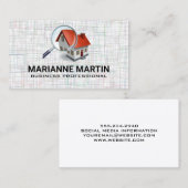 Vergrootglas Home | Onroerend goed Visitekaartje (Voorkant / Achterkant)