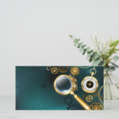 Vergrootglas in Steampunk stijl Aankondiging (Staand voorkant)