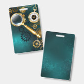 Vergrootglas in Steampunk stijl Badge (Voor- en achterkant)