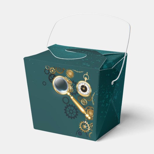 Vergrootglas in Steampunk-stijl Bedankdoosjes (Voorkant Zijde)