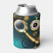 Vergrootglas in Steampunk stijl Blikjeskoeler (Blikje Voorkant)