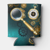 Vergrootglas in Steampunk stijl Blikjeskoeler (Voorkant)