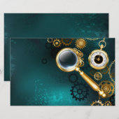 Vergrootglas in Steampunk stijl Briefpapier (Voorkant / Achterkant)