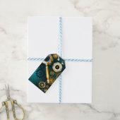 Vergrootglas in Steampunk stijl Cadeaulabel (Met Touw)