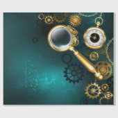 Vergrootglas in Steampunk-stijl Cadeaupapier (Vlak)
