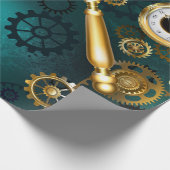 Vergrootglas in Steampunk-stijl Cadeaupapier (Hoek)
