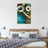 Vergrootglas in Steampunk stijl Canvas Afdruk (Insitu (Slaapkamer))