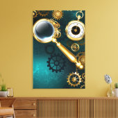 Vergrootglas in Steampunk stijl Canvas Afdruk (Insitu (Woonkamer))