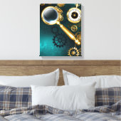 Vergrootglas in Steampunk stijl Canvas Afdruk (Insitu (Slaapkamer))