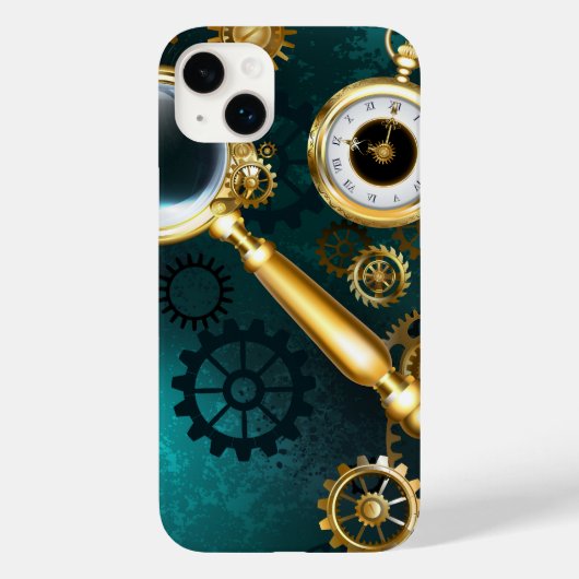 Vergrootglas in Steampunk-stijl Case-Mate iPhone Case (Achterkant)
